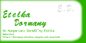 etelka dormany business card